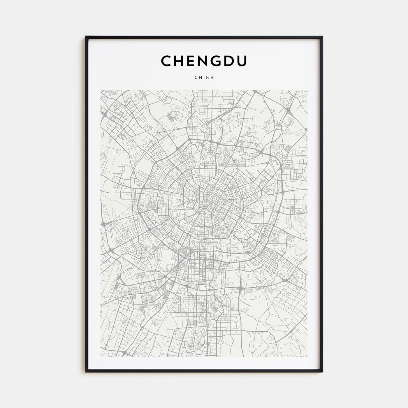 Santiago de Chile Drawn Poster