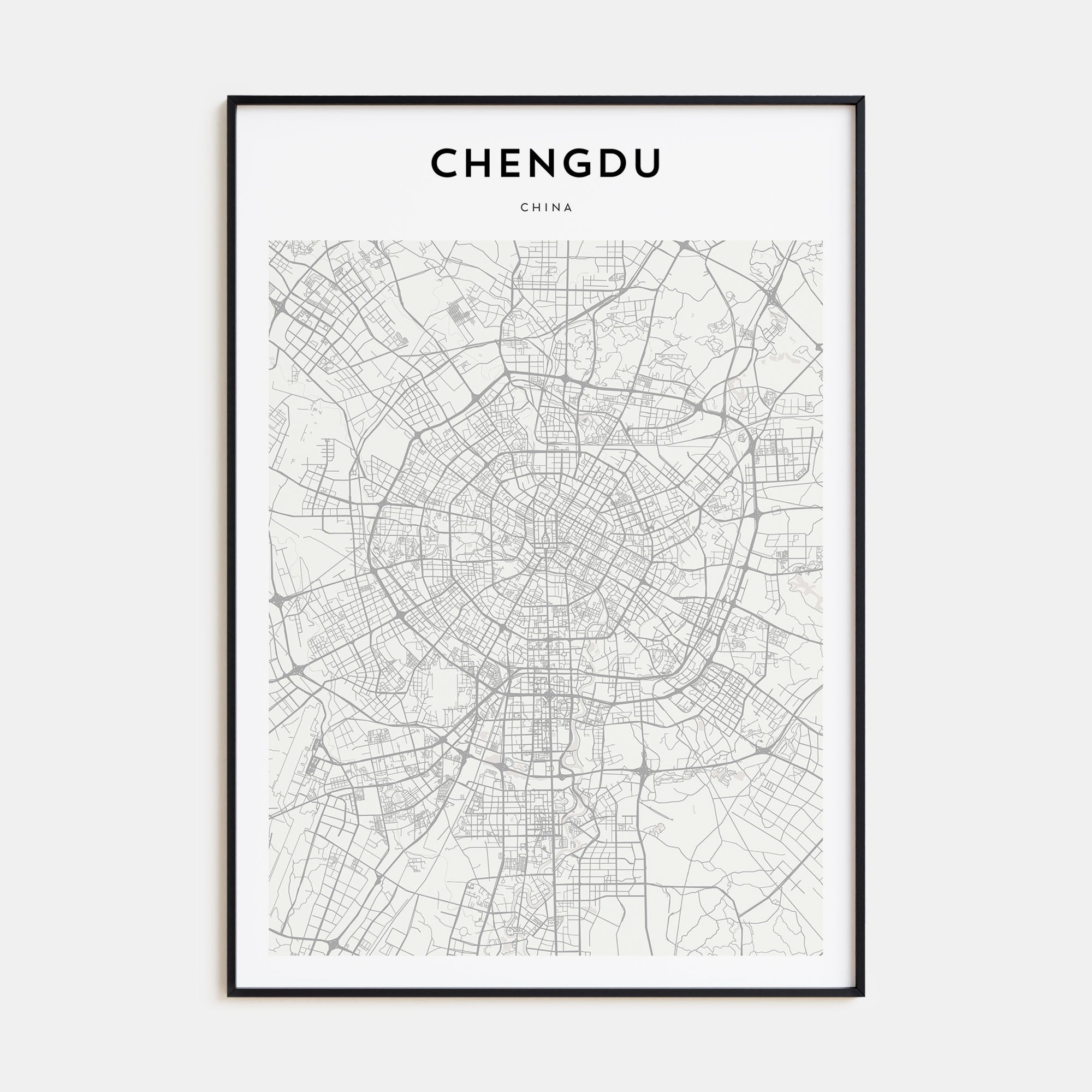 Santiago de Chile Drawn Poster