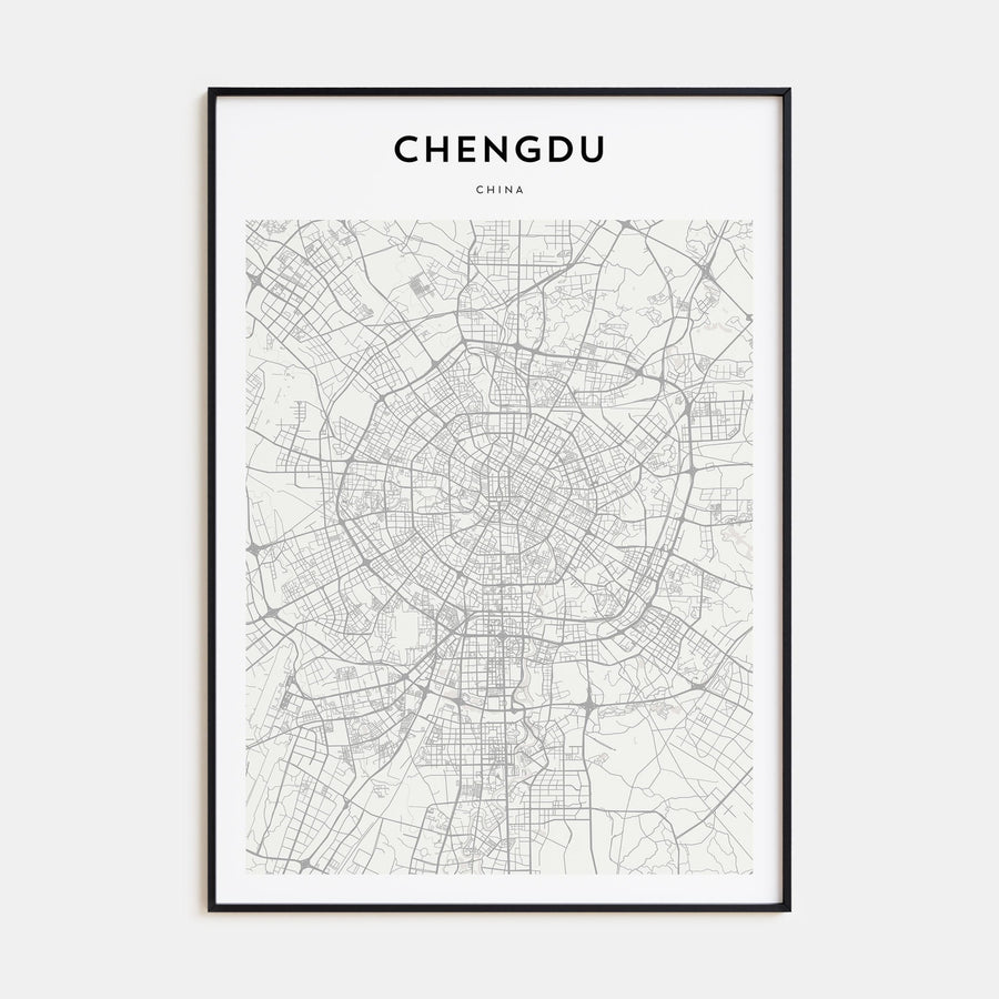 Santiago de Chile Drawn Poster