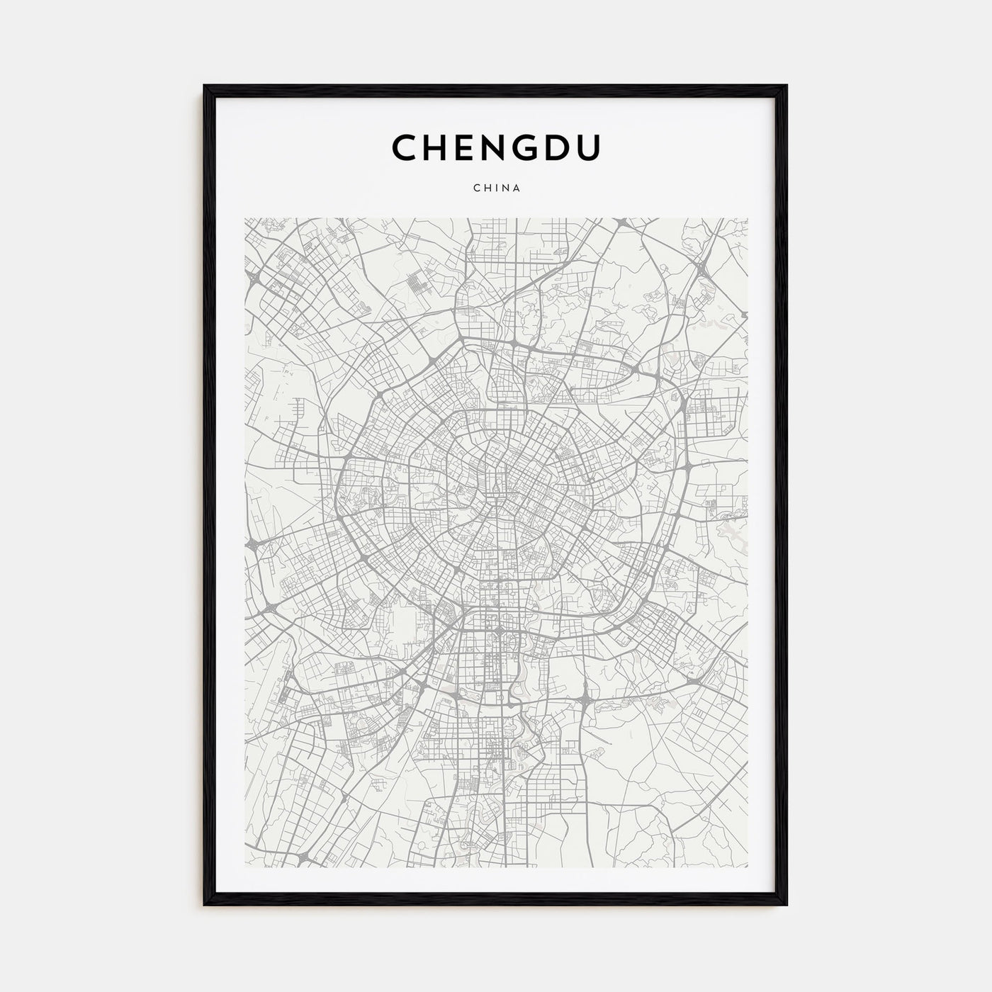 Santiago de Chile Drawn Poster