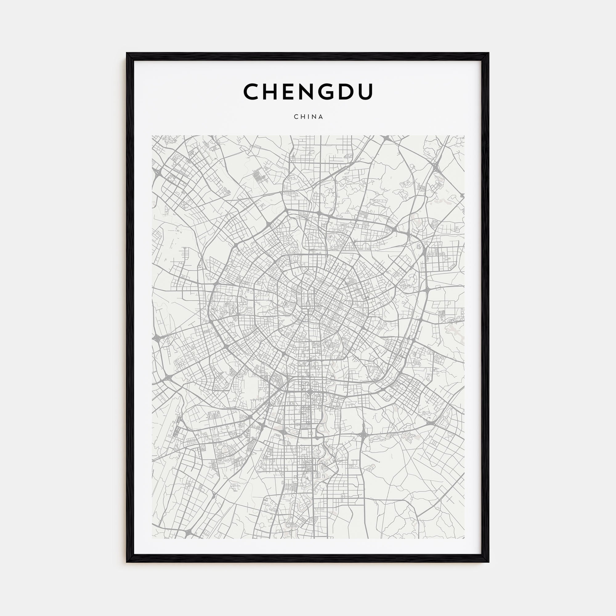 Santiago de Chile Drawn Poster