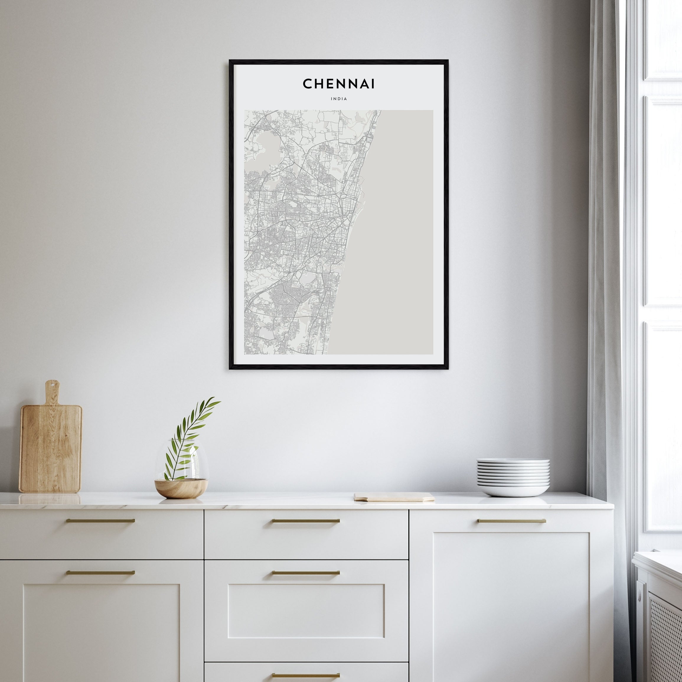 Santorini Drawn Poster